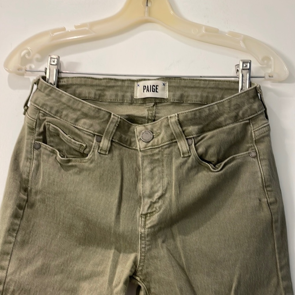 Paige green wash jeans